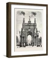 Belgium: the Memorial Arch of Triumph at Brussels, 1880 1881-null-Framed Giclee Print