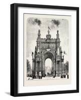 Belgium: the Memorial Arch of Triumph at Brussels, 1880 1881-null-Framed Giclee Print