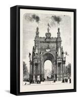 Belgium: the Memorial Arch of Triumph at Brussels, 1880 1881-null-Framed Stretched Canvas