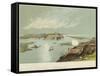Belgrade at the Confluence of the Sava and Danube Rivers-null-Framed Stretched Canvas