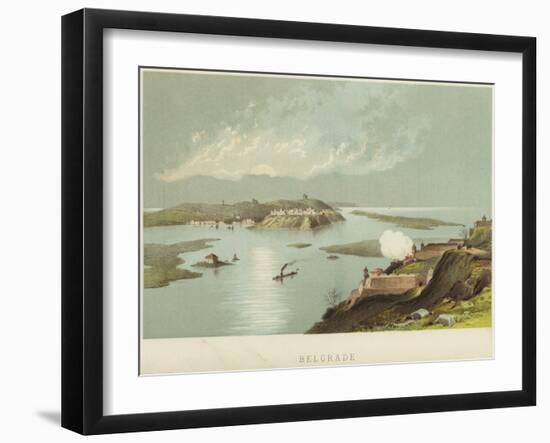 Belgrade at the Confluence of the Sava and Danube Rivers-null-Framed Giclee Print