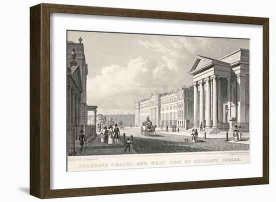 Belgrave Chapel and West Side of Belgrave Square-Thomas Hosmer Shepherd-Framed Giclee Print