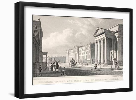Belgrave Chapel and West Side of Belgrave Square-Thomas Hosmer Shepherd-Framed Giclee Print