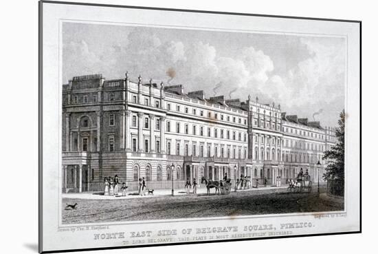Belgrave Square, Belgravia, London, 1828-S Lacey-Mounted Giclee Print