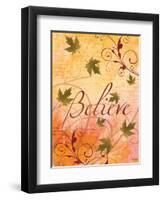 Believe and Swirling Autumn Leaves-Bee Sturgis-Framed Art Print