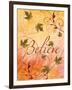 Believe and Swirling Autumn Leaves-Bee Sturgis-Framed Art Print