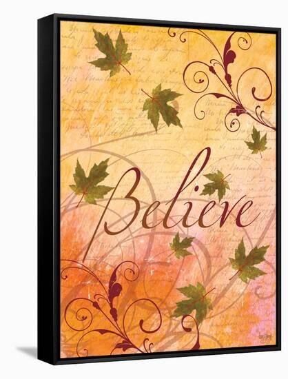 Believe and Swirling Autumn Leaves-Bee Sturgis-Framed Stretched Canvas