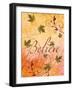 Believe and Swirling Autumn Leaves-Bee Sturgis-Framed Art Print