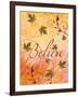 Believe and Swirling Autumn Leaves-Bee Sturgis-Framed Art Print