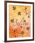 Believe and Swirling Autumn Leaves-Bee Sturgis-Framed Art Print