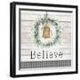 Believe Bell Wreath-Patricia Pinto-Framed Art Print