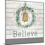 Believe Bell Wreath-Patricia Pinto-Mounted Art Print