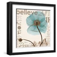 Believe, Blue Poppy-Albert Koetsier-Framed Art Print