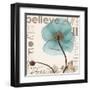 Believe, Blue Poppy-Albert Koetsier-Framed Art Print