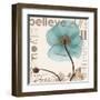 Believe, Blue Poppy-Albert Koetsier-Framed Art Print