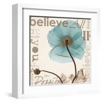 Believe, Blue Poppy-Albert Koetsier-Framed Art Print