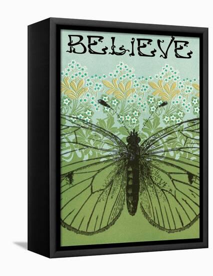 Believe Butterfly-Ricki Mountain-Framed Stretched Canvas