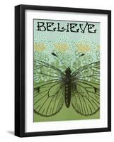 Believe Butterfly-Ricki Mountain-Framed Art Print