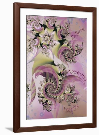 Believe Dream Inspire-Fractalicious-Framed Giclee Print