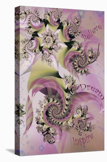 Believe Dream Inspire-Fractalicious-Stretched Canvas