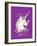 Believe in Unicorns on Purple-Heather Rosas-Framed Art Print