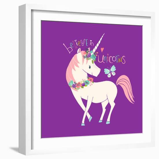 Believe in Unicorns-Heather Rosas-Framed Art Print