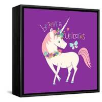 Believe in Unicorns-Heather Rosas-Framed Stretched Canvas