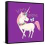 Believe in Unicorns-Heather Rosas-Framed Stretched Canvas