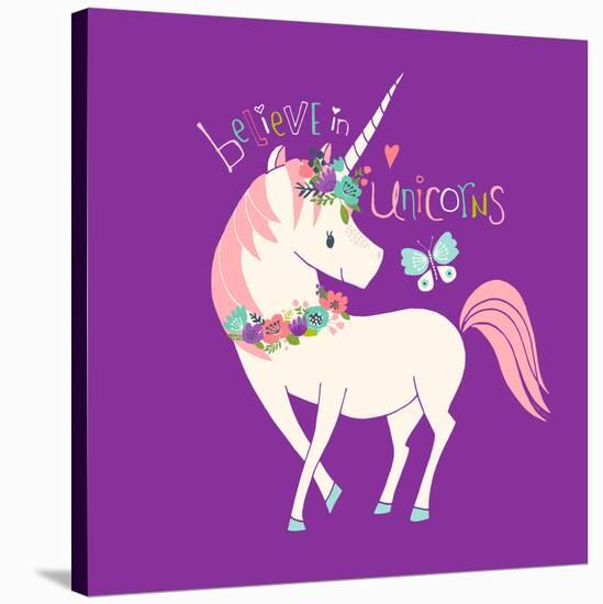 Believe in Unicorns-Heather Rosas-Stretched Canvas