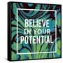 Believe in Your Potential-Swedish Marble-Framed Stretched Canvas