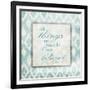 Believe Light Blue-Jace Grey-Framed Art Print