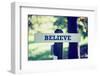 Believe Signpost-Gajus-Framed Photographic Print