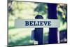 Believe Signpost-Gajus-Mounted Photographic Print