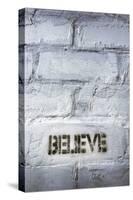 Believe Word-Yury Zap-Stretched Canvas