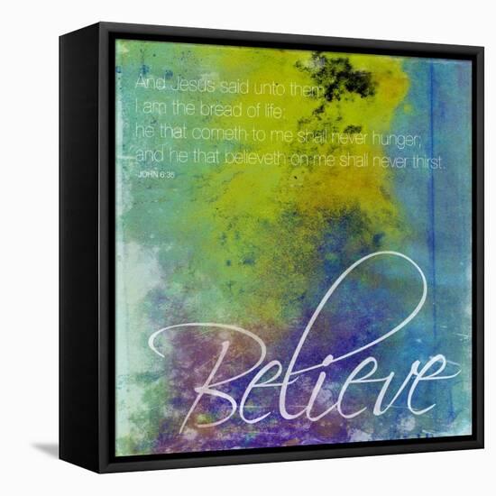 Believe-Jace Grey-Framed Stretched Canvas