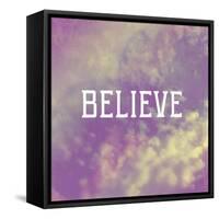 Believe-Vintage Skies-Framed Stretched Canvas