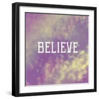 Believe-Vintage Skies-Framed Giclee Print