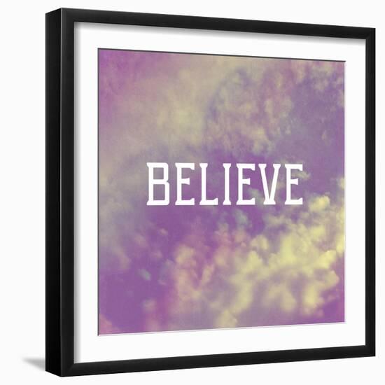 Believe-Vintage Skies-Framed Giclee Print