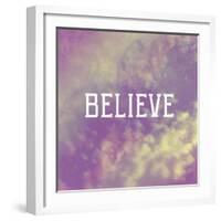 Believe-Vintage Skies-Framed Giclee Print