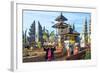 Believers in the Pura Ulun Danu Batur Temple, Bali, Indonesia, Southeast Asia, Asia-G &-Framed Photographic Print