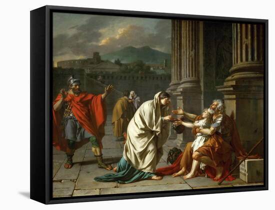 Belisarius Begging for Alms-Jacques Louis David-Framed Stretched Canvas