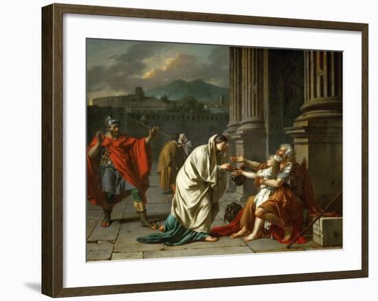 Belisarius Begging for Alms-Jacques Louis David-Framed Giclee Print