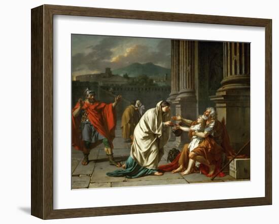 Belisarius Begging for Alms-Jacques Louis David-Framed Giclee Print