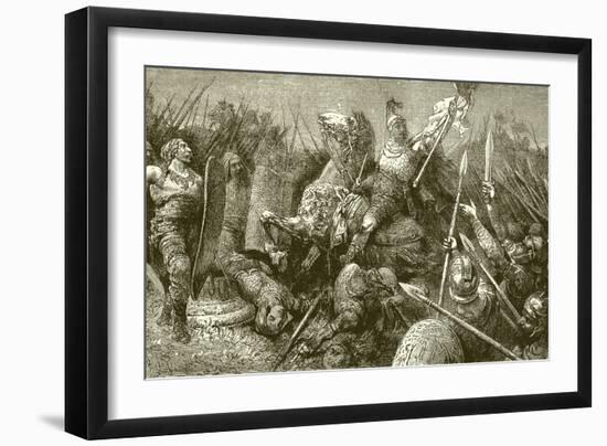 Belisarius Leads the Roman Army Against the Goths-null-Framed Giclee Print