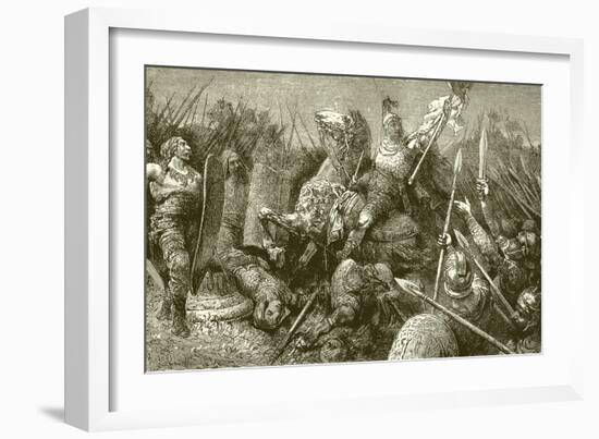 Belisarius Leads the Roman Army Against the Goths-null-Framed Giclee Print