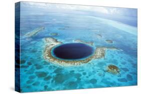 Belize Aerial of Belize Blue Hole-null-Stretched Canvas