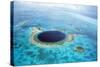 Belize Aerial of Belize Blue Hole-null-Stretched Canvas