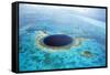 Belize Aerial of Belize Blue Hole-null-Framed Stretched Canvas