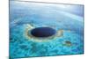 Belize Aerial of Belize Blue Hole-null-Mounted Photographic Print