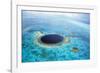 Belize Aerial of Belize Blue Hole-null-Framed Photographic Print